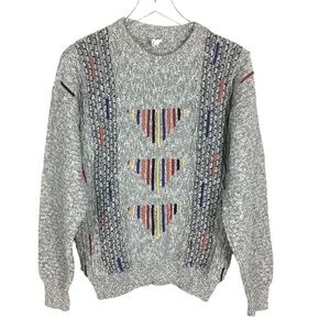 Vintage Men's 80s Marled Knit Sweater Classic‎